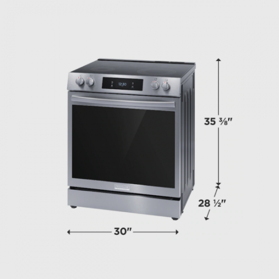 Estufa 30 Pulgadas Eléctrica Frigidaire Gallery GCFE3060BF 15 Formas